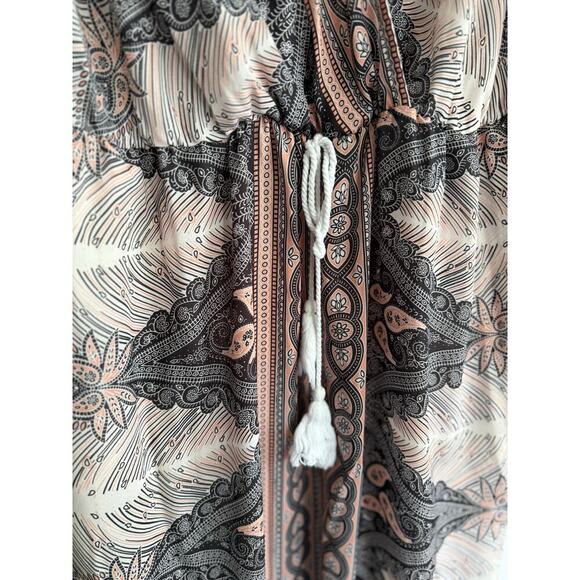 Bloomchic Bandana BohoTassel Trim Elastic Waist Kaftan Dress size 22 - Picture 5 of 9